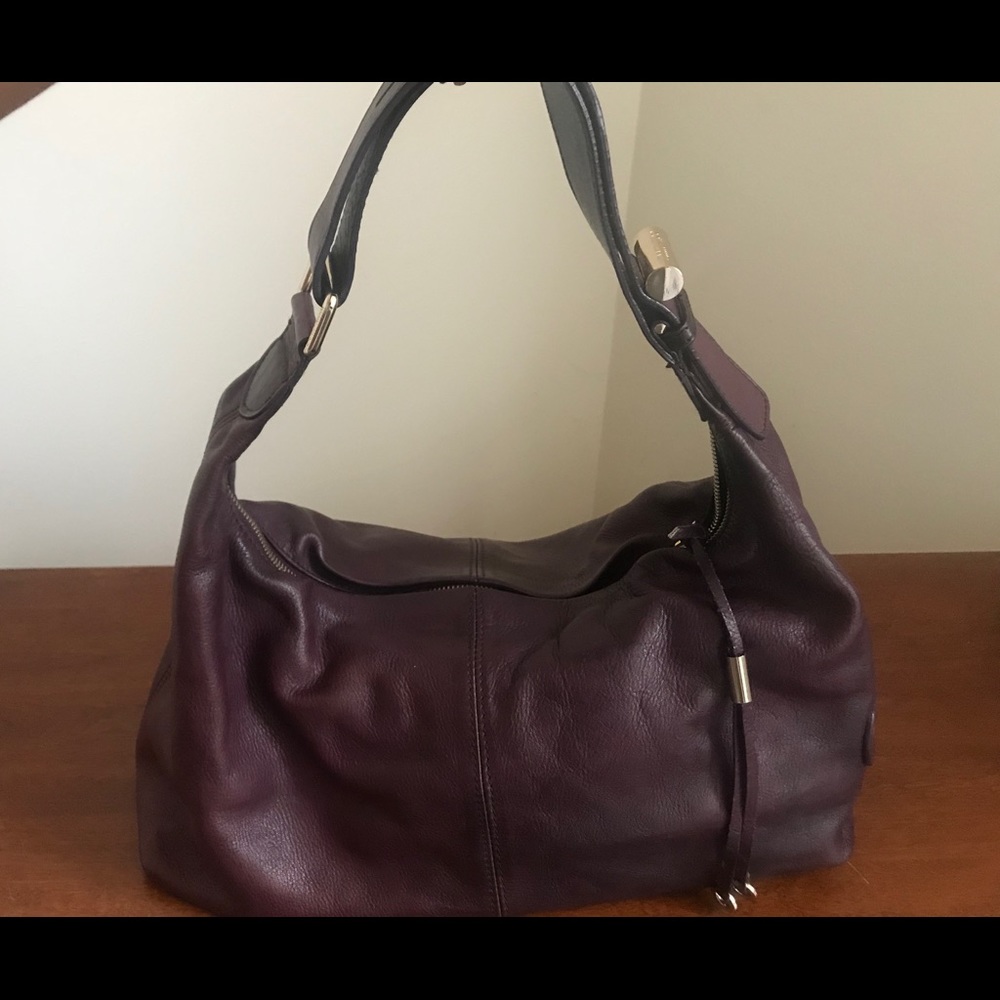 Jimmy Choo Plum Colored Soft Leather Purse